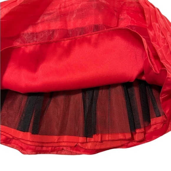 Princess Wear White and Red Organza Dress Size 6 - Picture 6 of 6